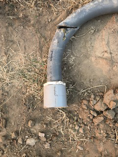 damaged pipe