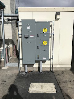 Electrical panel on commercial building