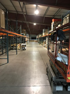 Second shot of LED Lighting in Warehouse