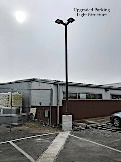 Upgraded parking lot light structure